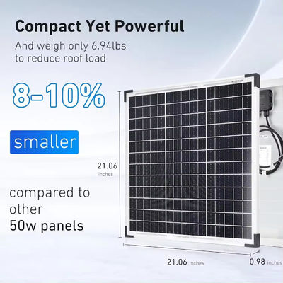 50w 60w 일광성 PV 패널 태양전지 은 프레임 강풍에 비피셜 투명한 유리 눈이 가혹한 기후