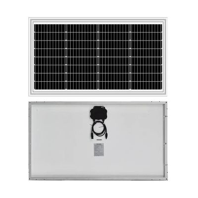 60W 65w 모노 블랙 화이트 후면 유리 태양 전지 패널 Pv 모듈 얇은 극한 온도 20v Vmp 12v 배터리 셀