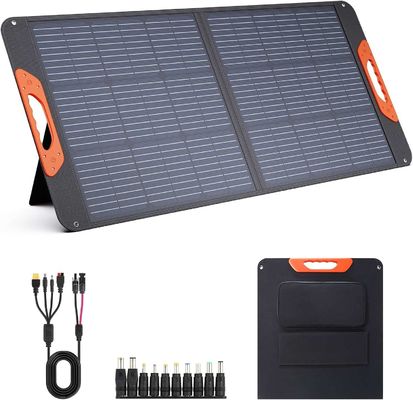 콤팩트 100W 휴대용 태양 전지 패널 100W 20V 단결성 접이식 태양 전지 패널 충전기