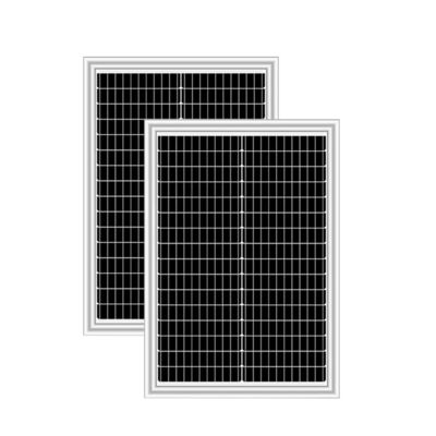 강 50w 유리 태양 전지 패널 테스트 표준 1000W/m2 A 등급 모노 태양 전지